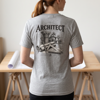 Architect Technical Drawing Back Graphic